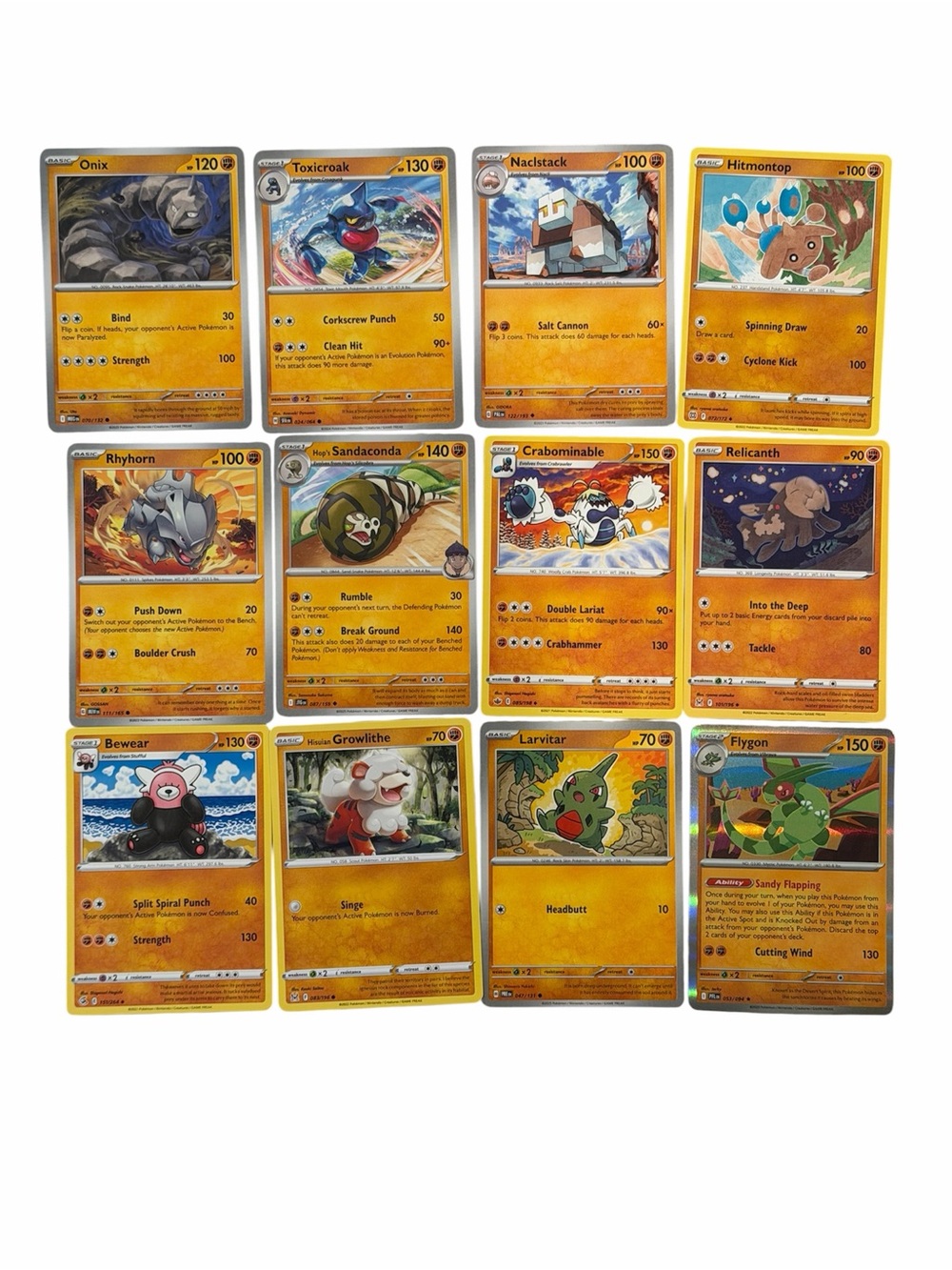 Lot of 12 ground type Pokemon cards (1 Holo) - Bundle and Save